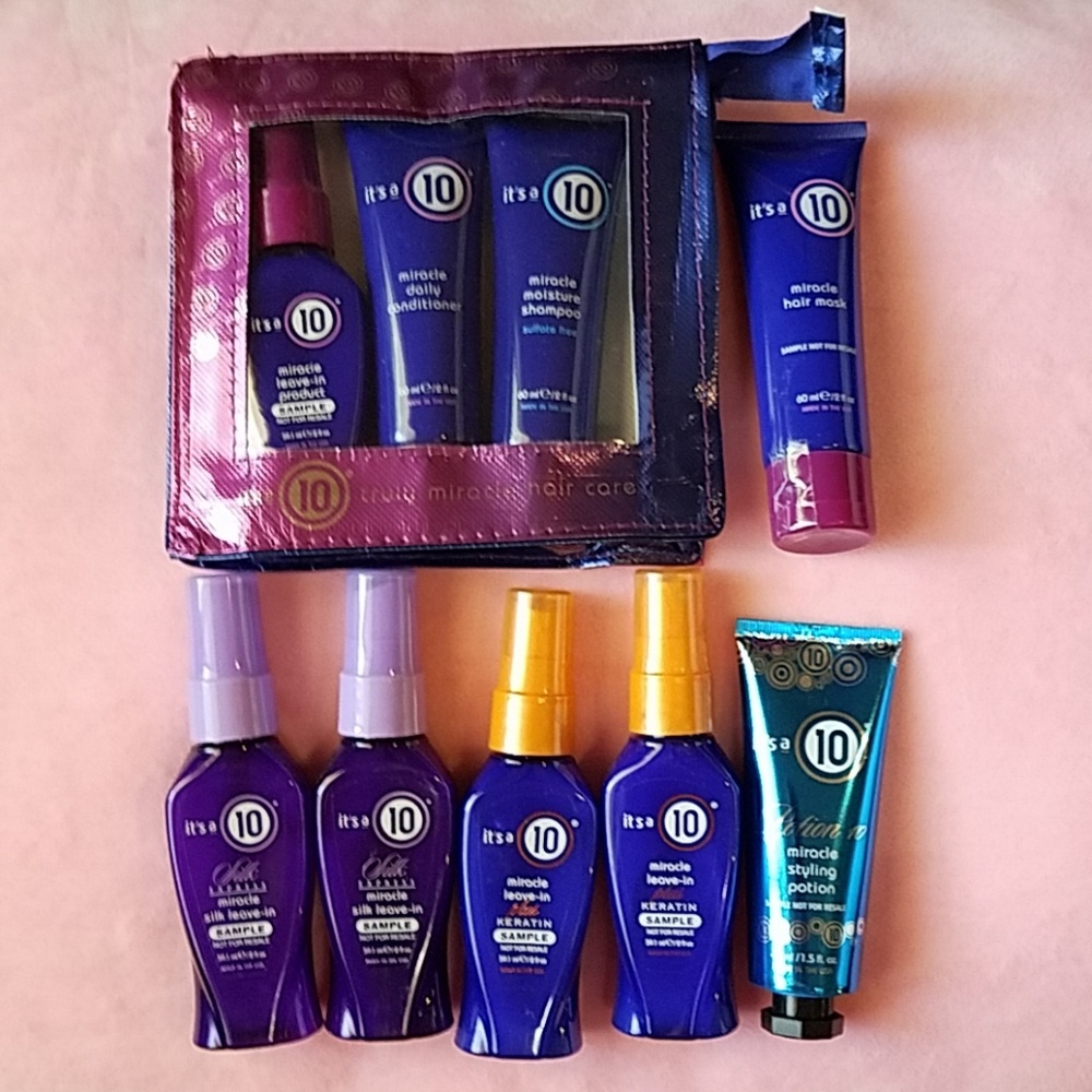 It's a 10 haircare bundle with black sparkly bag